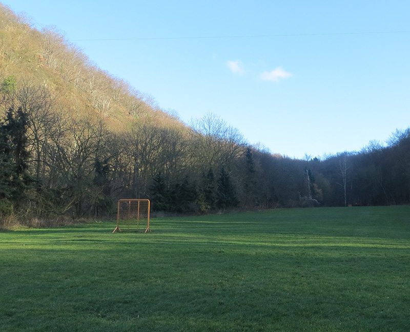 AhrSteig, Ahrtal, Wandern, Wanderblog, Entschleunigen, Entspannen Hier steht ein Bild mit dem Titel: Hier holt der Klapperstorch die kleinen Kinder, wenn er sie zu den glücklichen Eltern bringt: die Paradieswiese am AhrSteig (Foto Hans-Joachim Schneider)