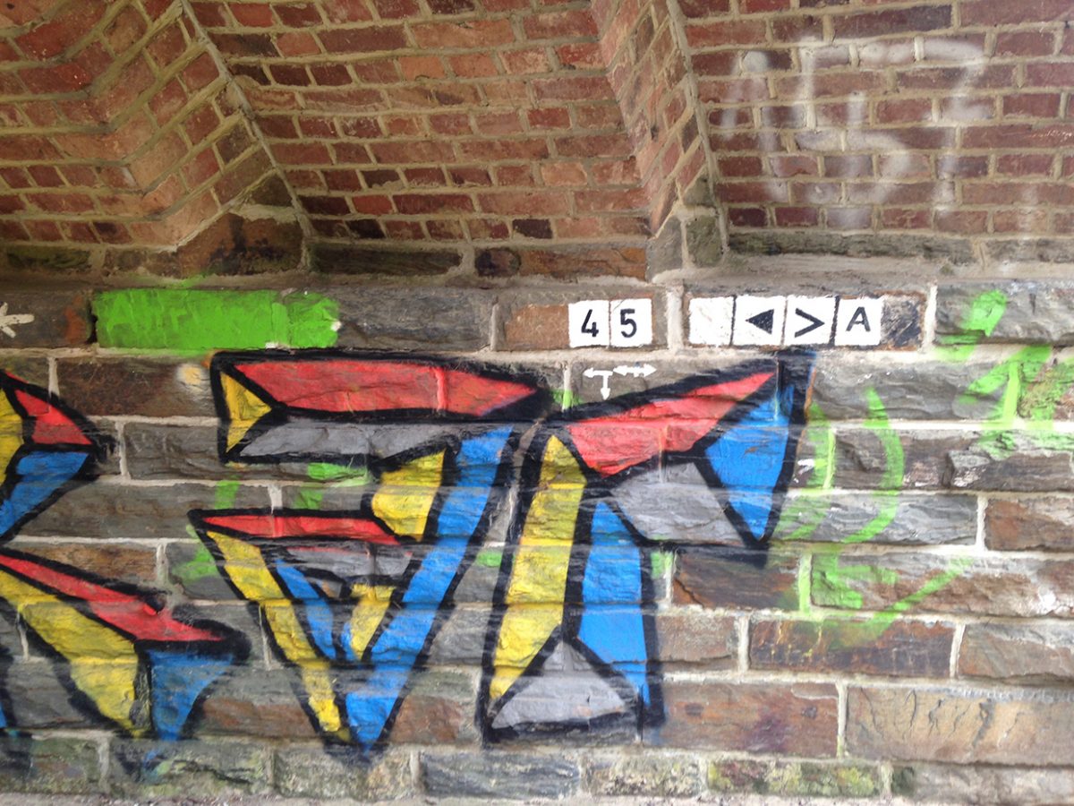 Hier steht ein Foto mit dem Titel: Graffiti, Mural, auf jeden Fall Kunst unter der Unterführung bei Altenburg (Foto: Hans-Joachim Schneider)