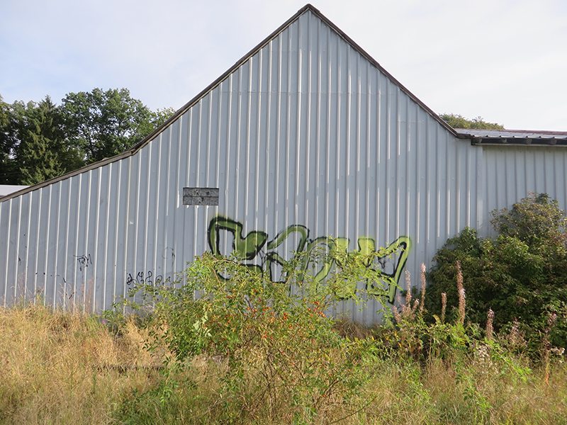 Hier steht ein Bild mit dem Titel: Haltepunkt Hattert: Sogar Sprayer gibt es hier (Foto: Hans-Joachim Schneider)