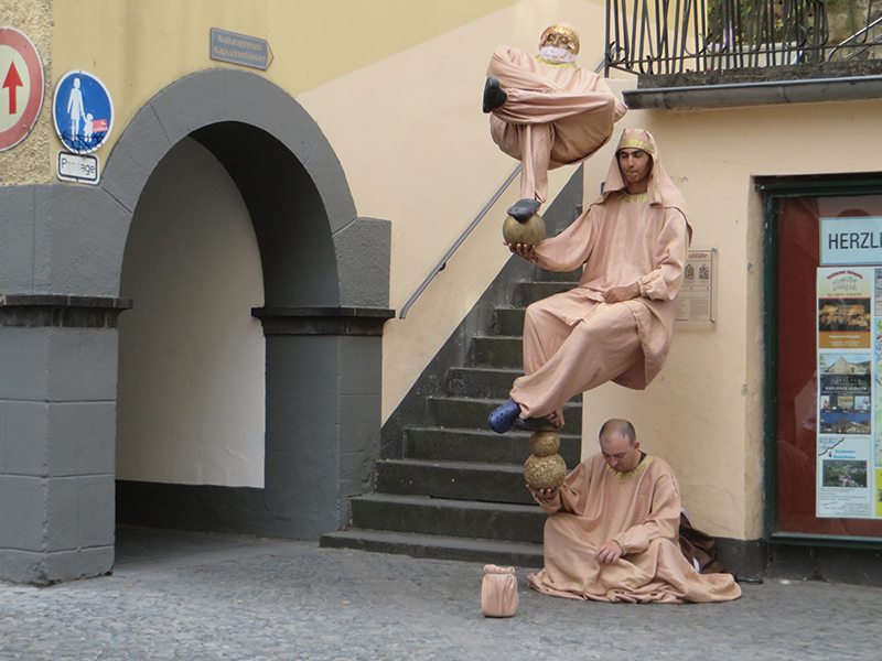 Cochem, Innenstadt, Gaukler, Hochstabler, Fakire