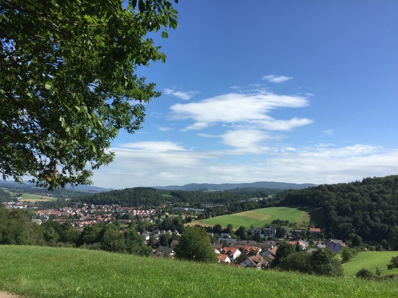 Blick, Panoramabild, Horizont, blauer Himmel, Megamarsch-Route